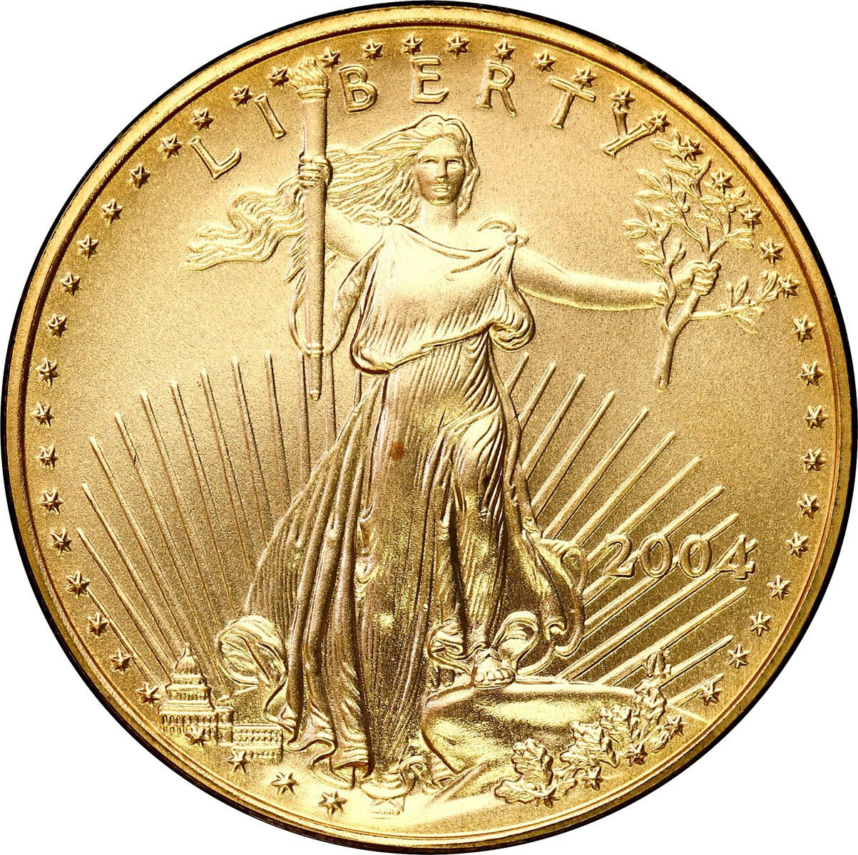 USA. Złote 25 dolarów 2004 Orzeł - 1/2 uncji złota